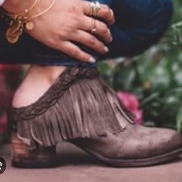 Freebird By Steven Lucy Leather Fringe Boots Boho Hippie Western Coastal Cowgirl - Picture 2 of 10